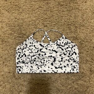 Black and White Sports Bra